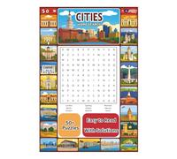 Cities Word Search Puzzle Book: Fun Puzzles for Geography, Places Lovers and Travelers | 50+ Puzzles | Easy to Read | 6x9 in