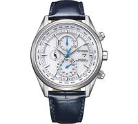 Citizen AT8260-18A Eco-Drive Solar Montre-bracelet radio-pilotée pour homme avec bracelet en cuir