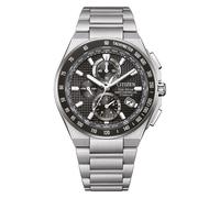 Citizen AT8390-55E Promaster Sky Montre chronographe solaire radio-pilotée | Eco-Drive, verre saphir, 10 ATM, 40 mm, tachymètre, jour de la semaine, date, aiguilles lumineuses et bracelet en titane