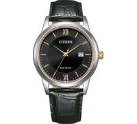 Citizen AW1784-16E Eco Drive montre homme bracelet cuir date noir