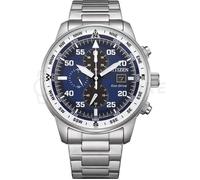 Citizen Montre Aviator Chrono CA0880-58L Bleue pour homme Acier inoxydable