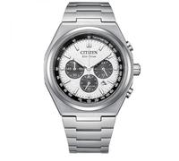 Citizen Montre homme Chrono Super Titanium CA4610-85A Eco Drive Fond blanc