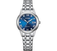 Citizen Montre femme analogique FE1240-81L – Eco-Drive, bracelet acier inoxydable, cadran bleu 30 mm