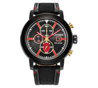 Citizen Eco-Drive Star Wars Dark Maul Mastermind Montre chronographe avec boîtier en acier inoxydable plaqué ion noir Bracelet en nylon Cordura noir Cadran noir (modèle : CA0766-02W), noir, Moderne
