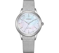 Citizen Gerbera Eco Drive Women's Watch Mother of Pearl EM1150-86D Steel Case and Bracelet