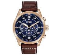 Citizen Homme Analogique Quartz Montre avec Bracelet en Cuir CA4213-18L
