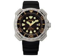 Citizen Men's Analogue Eco-Drive Watch with a Rubber Band Promaster Marine Black