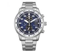 Citizen Montre Aviator Chrono CA0880-58L Bleue pour homme Acier inoxydable