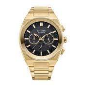 Citizen - Montre Bracelet en Acier Inoxydable - Homme - Accessoires - Jaune - Taille: ONE Size