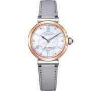 Citizen Montre Eco-Drive EM107415D Analogique Cuir gris 29 mm Étanche 5 ATM Femme
