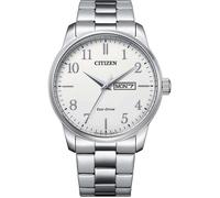 Citizen Montre Homme Eco-Drive BM8550-81A - Acier 41 mm, cadran blanc, étanche 10 ATM