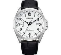 Citizen Montre CB0250-17A Homme Analogique Eco-Drive Radiocommandée 43 mm 10 ATM Bracelet Cuir Noir