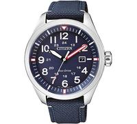 Citizen Montre Hommes Quartz Analogique Eco-Drive Aviator Bracelet en Tissu