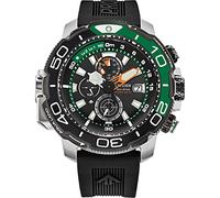 Citizen Montre pour Homme Chronographe Eco-Drive avec Un Bracelet en Caoutchouc Promaster Marine