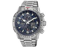 Citizen Montre Mixte JY8100-80L - Eco-Drive, radio-pilotée, bleu, 20 ATM
