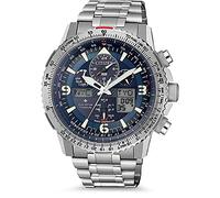 Citizen Montre Mixte JY8100-80L - Eco-Drive, radio-pilotée, bleu, 20 ATM