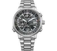 Citizen Radiocontrol AT8300-58E - Montre homme Eco-Drive H800, radiocommandée, acier inoxydable, chronographe, cadran noir, 20 ATM