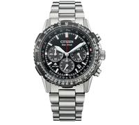 Citizen Montre unisexe Eco-Drive Promaster Air Navihawk Solar Chronographe avec bracelet en acier inoxydable CA4664-60E