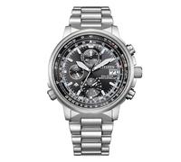 Citizen Radiocontrol AT8300-58E - Montre homme Eco-Drive H800, radiocommandée, acier inoxydable, chronographe, cadran noir, 20 ATM