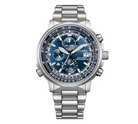 Citizen Radiocontrol AT8300-58L - Montre homme Eco-Drive H800, radiocommandée, acier inoxydable, chronographe, cadran bleu, 20 ATM