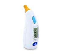 Citizen Thermomètre Auriculaire Numérique, Thermomètre Infrarouge pour Adultes, Enfants et Bébés, Alerte Fièvre avec Signal Lumineux, Antibactérien, Mesure 1-3 Secondes, 12 Mesures Mémoire