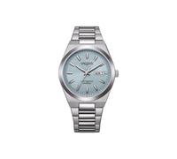 Citizen Vagary by Montre automatique pour homme G.Matic 101 IX3-611-73 | Boîtier en acier 38 mm | Cadran Ice Blue (Azur) à rayures avec Day-Date | Mécanique à vue | Plongeur 10 ATM