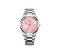 Citizen Vagary by Montre Homme Classique Timeless IB9-719-91 | Boîtier et bracelet en acier | cadran rose pastel à rayures avec date | quartz | élégant