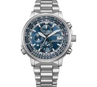 Citizen Montre homme AT8300-58L Eco-Drive radiocommandée acier inoxydable chronographe bleu 20 ATM