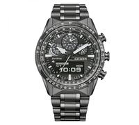 Citizen Promaster Sky Pilot JV2005-58E - Montre homme Eco-Drive U830 multifonction, acier IP gris, cadran noir, 20 ATM