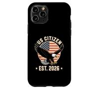 Citoyen américain Est. 2026 Drapeau américain Immigration Aigle à tête Blanche Coque pour iPhone 11 Pro