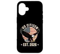 Citoyen américain Est. 2026 Drapeau américain Immigration Aigle à tête Blanche Coque pour iPhone 16