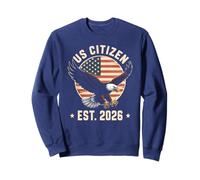 Citoyen américain Est. 2026 Drapeau américain Immigration Aigle à tête Blanche Sweatshirt