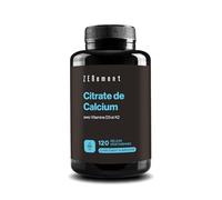 Citrate de Calcium avec Vitamine D3 et K2 - Pour des Dents, des Os et des Muscles Normaux - Formule Améliorée avec D3 et K2 - Haute Absorption - 120 Capsules Végétariennes
