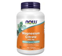 Citrate de magnésium 200 mg 100 comprimés Now Foods