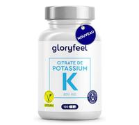 Citrate de Potassium 2210mg, Pour la Fonction Musculaire, Système Immuntaire et le Système Nerveux, 800mg de Potassium Élémentaire Pur, Hautement Dosé, Vegan et Sans Additifs, Testé en Laboratoire