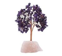 Citrine arbre argent arbre Rose Quartz pierre brute chambre étude bureau maison décorations de bureau(Amethyst Tree Small)
