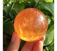 Citrine Calcite Quartz Crystal Ball Decorative Ornaments (Size : 250-300g) Gemstone Stone