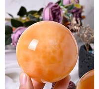 Citrine Crystal Ball Sphere for Abundance, Manifestation, and Decor,60~70mm Gemstone Stone