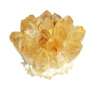 Citrine Crystal Ornaments, Quartz Cluster Stones Point Protection Spiritual Divination Gifts