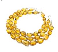 Citrine naturelle 11 x 8 mm ovale lisse 9 pouces 16 pièces couleur jaune Rare Gemstone Beads Beach German_Beads_79