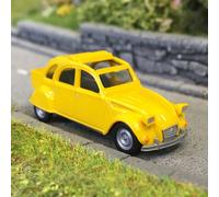 Citroën 2CV avec queue, jaune mimosa - HERPA 027632-006 - HO 1/87
