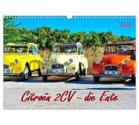 Citroën 2CV - die Ente (Wandkalender 2026 DIN A3 quer), CALVENDO Monatskalender: Citroën 2CV, die Ente - von der Bauernkutsche zum Kultobjekt.