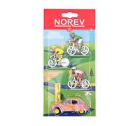 Citroën 2cv et 3 cyclistes