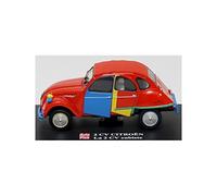 Citroën 2CV Picasso Cubiste Miniature 1/43 - Zamac, Caoutchouc, Plastique - Sculpture - Vibrant - Art - Cubiste, Rétro - 3 x 3.5 x 3 cm - Socle et Montage Mural - Hachette
