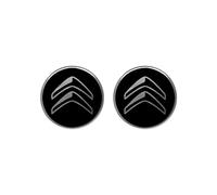 Citroen Autocollant 3D Logo Noir Lot de 2 12 mm