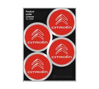 Citroen Autocollants de roue officiel 4 logos de 48 mm, rouge