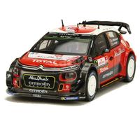 Norev - Miniature Voiture Citroen C3 Wrc Rallye De Pologne 2017 Echelle 1/43, 155363, Rouge/ Noir
