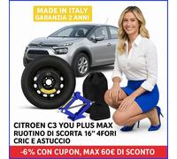 CITROEN C3 YOU PLUS MAX 2015 Roue De Secours 16" Le Cric Et Le Coffret dot2025