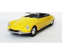 CITROEN DS19 Cabriolet modèle de voiture 12cm en métal avec retrait modèle de voiture jouet voiture jouet enfants cadeau 16 (jaune sur)