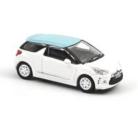 Citroën Ds3 2010 Banquise Blanc Et Bleu Toit Boticelli Modèle 1:87 155254 Norev